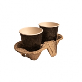 Держатель гофрокартон | 50шт | для 2-х стаканов